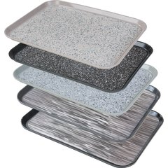 DXSMC1418NSM03 Glasteel™ Marble Non-Skid Tray 14" x 18" (12/cs) - Black