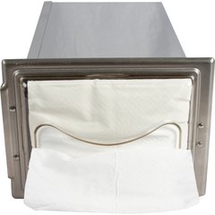 H2003CLSS12 Classic In-Counter Napkin Dispenser, Interfold, 750 Napkin, Clear/Stainless Steel, 12" depth  - Clear