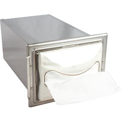 H2003CLSS12 Classic In-Counter Napkin Dispenser, Interfold, 750 Napkin, Clear/Stainless Steel, 12" depth  - Clear