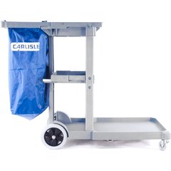 JC1945L23 Long Platform Janitorial Cart - Gray