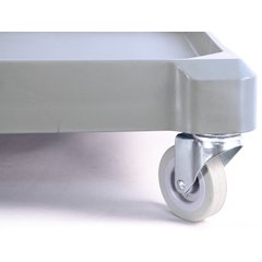 JC1945L23 Long Platform Janitorial Cart - Gray