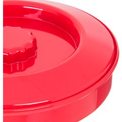 047005 Tortilla Server w/Lid 7-1/4" / 1-15/16" - Red