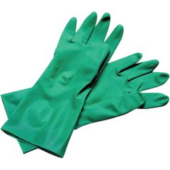 13NU-L Flock Lined Nitrile Dishwashing Glove Large - Green