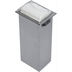 H2001CLSS Classic In-Counter Napkin Dispenser, Fullfold Classic Face, 750 Napkin, Clear/Stainless Steel  - Clear
