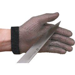 MGA515L Stainless Steel Mesh-Cut Resistant Glove - Large  - Silver