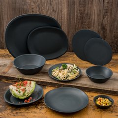 5310138 Ridge Melamine Coupe Plate 10" - Slate