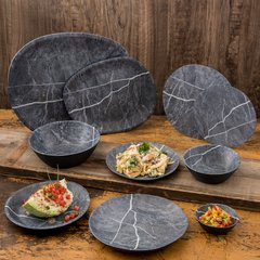 5310172 Ridge Melamine Coupe Plate 10" - Soapstone
