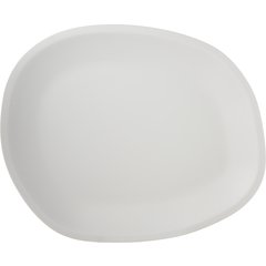 5310323 Ridge Melamine Oblong Platter 18" - Cement