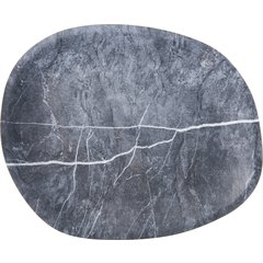 5310372 Ridge Melamine Oblong Platter 18" - Soapstone