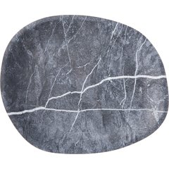 5310272 Ridge Melamine Oblong Platter 13" - Soapstone
