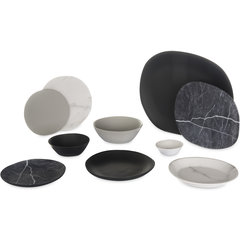 5310137 Ridge Melamine Coupe Plate 10" - Marble