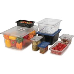 10339Z07 StorPlus™ EZ Access Hinged Notched Universal Food Pan Lid 1/9 Size - Clear