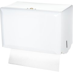 T1800WH Towel Dispenser, White Metal 500 Singlefold - White