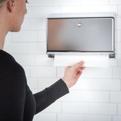 T1950XC Metal Mini 250 Multifold/150 C-Fold Towel Dispenser, Chrome 11.75 x 4.25 x 8.25 - Chrome