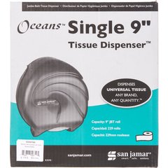 R2090TBK Oceans® Single 9" Jumbo Bath Tissue Dispenser, 3.25" core, Black Pearl  - Black
