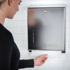 T1900XC Metal 500 Multifold/300 C-Fold Towel Dispenser, Chrome - Chrome