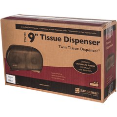 R4000TBK Classic Twin 9" Jumbo Bath Tissue Dispenser, 3.25" core, Black Pearl  - Black