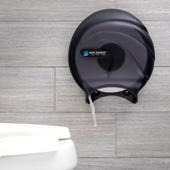 R2090TBK Oceans® Single 9" Jumbo Bath Tissue Dispenser, 3.25" core, Black Pearl  - Black