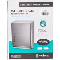 T1900XC Metal 500 Multifold/300 C-Fold Towel Dispenser, Chrome - Chrome