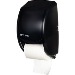 R3500TBK Classic Duett Standard Bath Tissue Dispenser, 1.6" core, Black Pearl  - Black