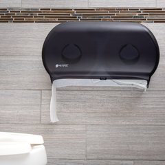 R4000TBK Classic Twin 9" Jumbo Bath Tissue Dispenser, 3.25" core, Black Pearl  - Black
