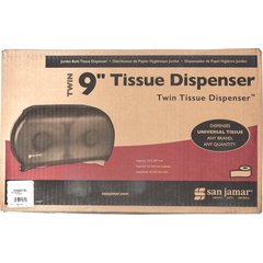 R4000TBL Classic Twin 9" Jumbo Bath Tissue Dispenser, 3.25" core, Arctic Blue  - Blue