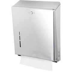 T1900SS Metal 500 Multifold/300 C-Fold Towel Dispenser, Stainless Steel - Stainless Steel