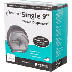 R2090TBK Oceans® Single 9" Jumbo Bath Tissue Dispenser, 3.25" core, Black Pearl  - Black