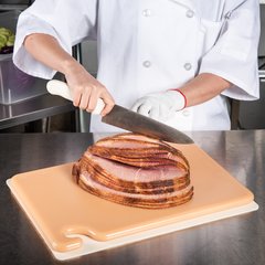 CB121834BR Cut-N-Carry Cutting Board 12" x 18" x 0.75" - Brown