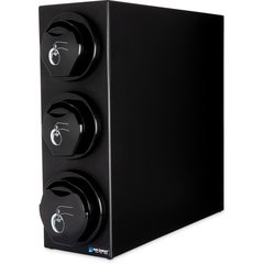 L2913BK EZ-Fit® Lid Dispenser L2200C (2) and L2400C (1) Trim Rings Cabinet - Black  - Black