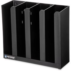PCL3ADJ Portion Cup & Lid Organizer - Adjustable  - Black