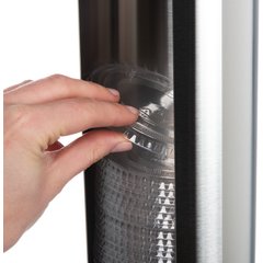 L3200 Wall-Mount Lid Dispenser - 6-10 oz. - Single Lid  - Stainless Steel