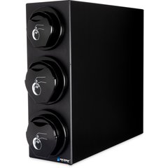 L2923BK EZ-Fit® Lid Dispenser L2200C (1) and L2400C (2) Trim Rings Cabinet - Black  - Black