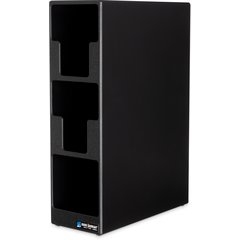 L2202 Lid and Straw Tower 3- Slot 20.25" x 7.25" x 15.25" - Black  - Black
