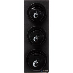 L2913BK EZ-Fit® Lid Dispenser L2200C (2) and L2400C (1) Trim Rings Cabinet - Black  - Black