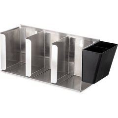 L1014 Adjustable Lid Organizer 3 Stack - Stainless Steel  - Silver