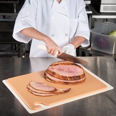 CB152012BR Cut-N-Carry Cutting Board 15" x 20" x 0.5" - Brown