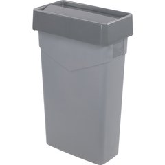 34202423 TrimLine™ Rectangle Swing Top Waste Container Trash Can Lid 15 and 23 Gallon - Gray