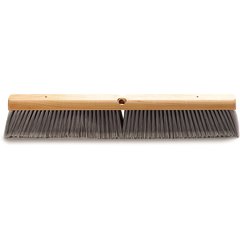 4501423 Flagged Bristle Hardwood Push Broom Head (Handle Sold Separately) 24" - Gray