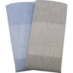 54361822NH503 Snap Drape® Transition Striped Napkin 18" x 22" - Black