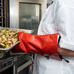 EZK15 EZ-Kleen Conventional Oven Mitt 15" - Red