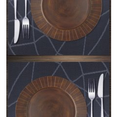 PMCHID720 Cityscape® Vinyl Placemat 12" x 16" - Dark Blue