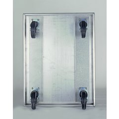 DXPAL1T1D10 Aluminum Tray Meal Delivery Cart 10 Tray - Aluminum