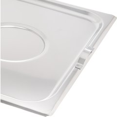 607000H DuraPan™ Stainless Steel Steam Table Hotel Pan Center Hinged Cover Full-Size
