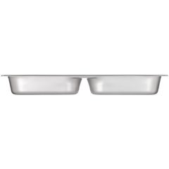 607002D DuraPan™ Stainless Steel Divided Steam Table Hotel Pan Full-Size, 2.5" Deep