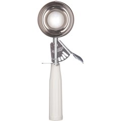 60300-10 Stainless Steel Disher Scoop #10 Size 3.8 oz - Ivory