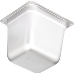 607166 DuraPan™ Light Gauge Stainless Steel Steam Table Hotel Pan 1/6 Size, 6" Deep