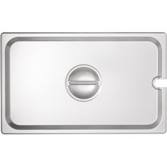 607000CS DuraPan™ Stainless Steel Hotel Pan Slotted Handled Cover Full-Size