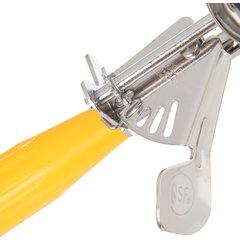 60300-20 Stainless Steel Disher Scoop #20 Size 2 oz - Yellow