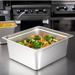 607236 DuraPan™ Light Gauge Stainless Steel Steam Table Hotel Pan 2/3 Size, 6" Deep